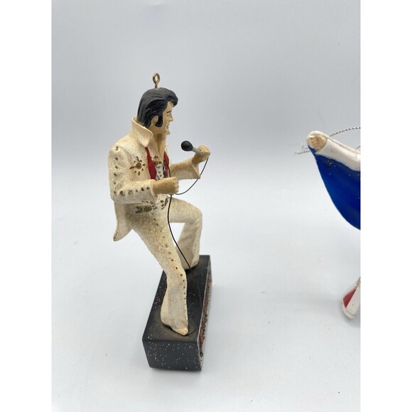 Elvis Presley Christmas Tree Hanging Ornament Bundle of 2 - Picture 3 of 12